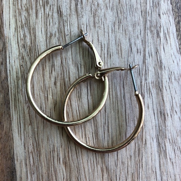 Gold Plated Hoop Earrings - Picture 1 of 4
